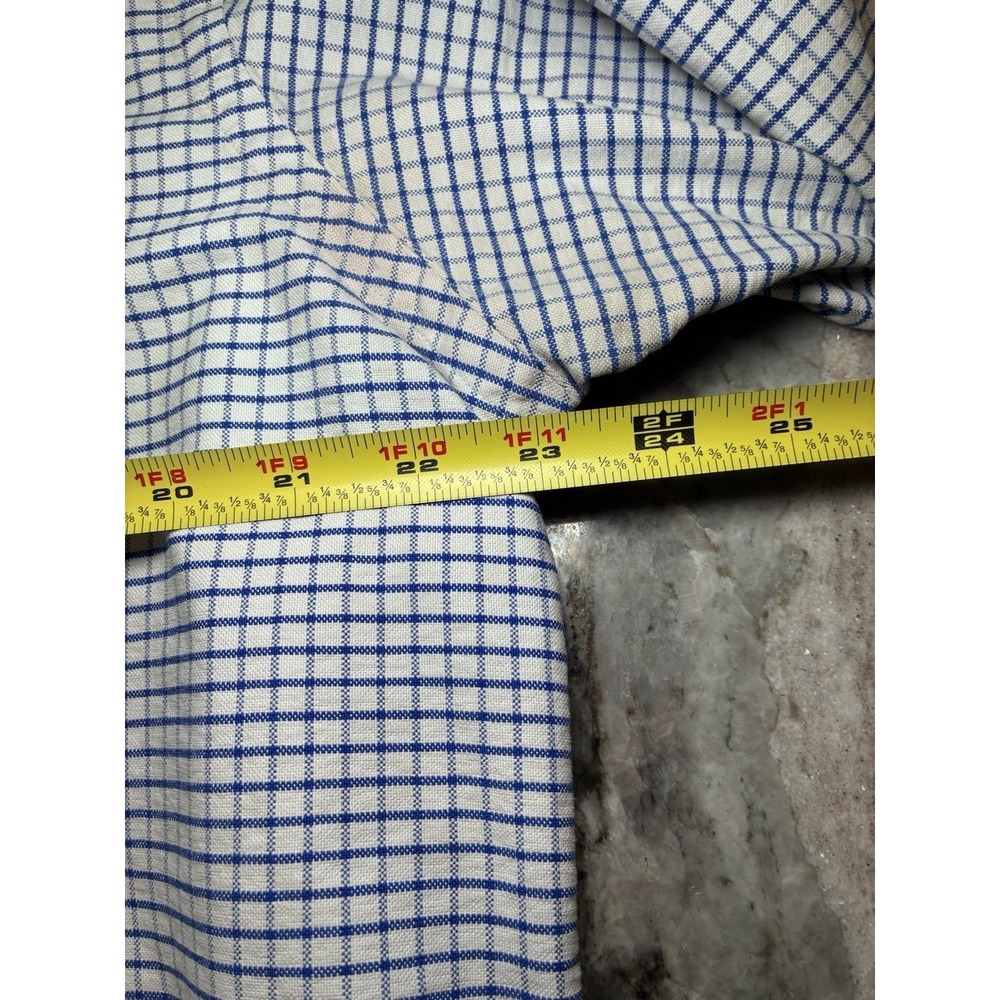 Ralph Lauren Mens Classic Fit Blue White Check Oxford Button Down Shirt Large - Picture 6 of 10